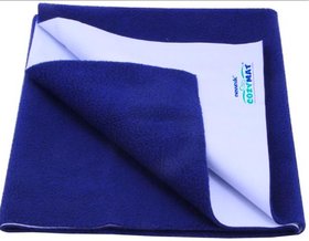 HomeStore-YEP Waterproof Baby Bed Protector Dry Sheet for New Born Babies, Size - Large 140cm X 100cm Color Dark Blue
