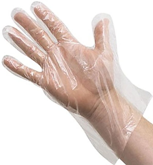 disposable transparent clear plastic gloves