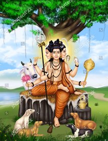 Style UR Home - Lord-Dattatreya -24  X 18 - Vinyl Non Tearable High Quality Printed Poster