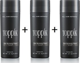 Toppik-kk Hair Building Fiber New Bottle 27.5Gm-black-(pack of 3)