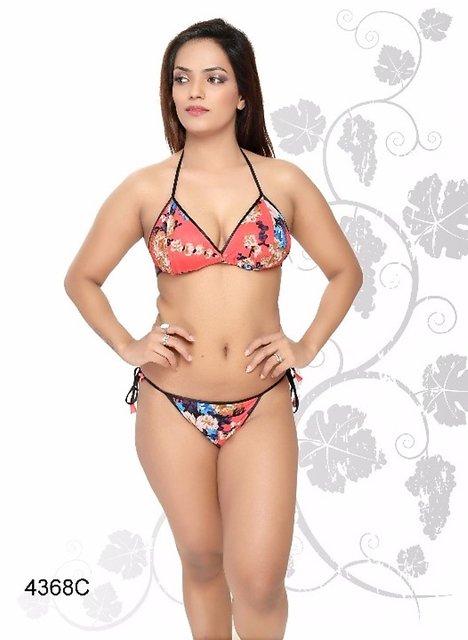 Bikini Satin Bra Panty Set multi colour, Plain at Rs 42/set in New Delhi