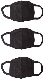 Black Pollution Protection Mask 3 Pcs (Assorted Design)