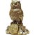 Feng Shui Owl for Money and Wisdom Showpiece - 10 cm (Polyresin, Gold)