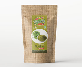 Pressia Dehydrated Pudina Powder 100 Gram Pack