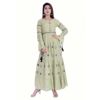                       Stylish kurti with all over embroidery work                                              