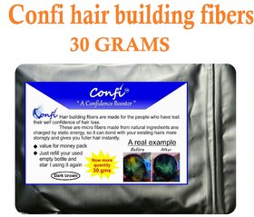Confi hair building fibers refill pack -30 GMS-DARK BROWN clolur-suitable for caboki  all other hair fibers