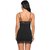 Women Honeymoon Valentine Lingerie Nightwear Super Soft Sexy Babydoll Dress- 1106-Black - Free Size
