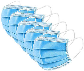 3 Ply Medical Surgical Dust Face Mask Ear Loop Medical Surgical Dust Face Mask - Surgical Mask Pack of 5 - Flumask
