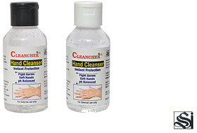 Cleanchek Hand Sanitizer 100 ml.(Pack of 2)Black/White