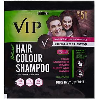 VIP Natural Hair Colour Shampoo Black Buy bottle of 180 ml Shampoo at best  price in India  1mg