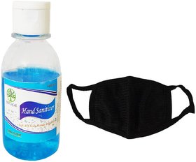 Liboni (Bersache) Blue Sanitizer Face Mask - Washable Face Masks Sanitizers Combo (1 pcs + 1 pcs)