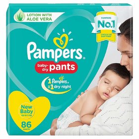 Pampers New  Baby Diaper Pants, New Born, (86 Count)