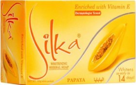 Silka Skin Whitening Soap, Papaya, 135g
