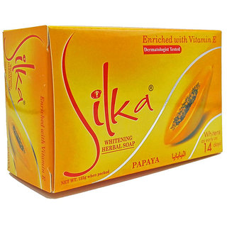 Silka Papaya Whitening Herbal Soap 135g (Pack Of 1) Silka Papaya Whitening Herbal Soap 135g (Pack Of 1)