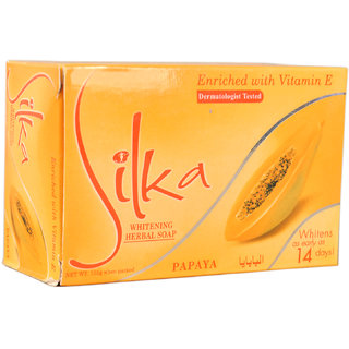 Silka Papaya Skin Whitening Herbal Soap (135g) Silka Papaya Skin Whitening Herbal Soap (135g)