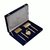 JEWEL FUEL 24K Gold Playing Cards, 4 Gold Plated Ball Pen, Apple Table Clock and Visiting Card Holder Gift Set