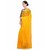 Yellow Gold-Toned Poly Chiffon Embellished Saree & zari work embroidery Blouse Piece