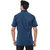 Bureture Men's Colonial Blue Spread Collar Solid Shirt
