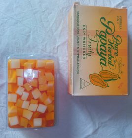 PURE HERBAL PAPAYA FRUITY SOAP 4 IN 1 SKIN WHITENING SOAP (PACK OF 3 PCS)