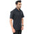 Bureture Men's Raven Song Black Spread Collar Solid Shirt