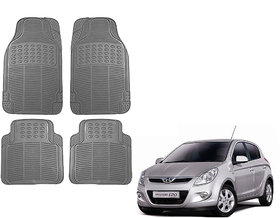 Auto Addict Car Simple Rubber Grey Mats Set of 4Pcs For Hyundai i20