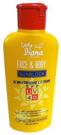 Lady Diana Face And Body Herbal Whitening Lotion With Sunblock, Uv, Spf 40 (200Ml)