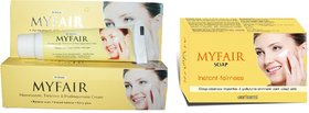 Myfair Cream (Pack Of 2)  + Myfair Soap ( Pack of 4) Combo (Pack of 6)