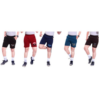Kavin's Cotton Trendy Shorts for boys, Pack of 5, Multicolored - Beta