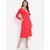 Texco Red Striped A Line Dress For Women