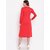 Texco Red Striped A Line Dress For Women