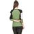 Texco Party 3/4 Sleeve Color Block Women Green, White, Black Top