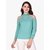 Texco Party Cold Shoulder Solid Women Light Blue Top