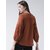 Texco Casual 3/4 Sleeve Solid Women Brown Top