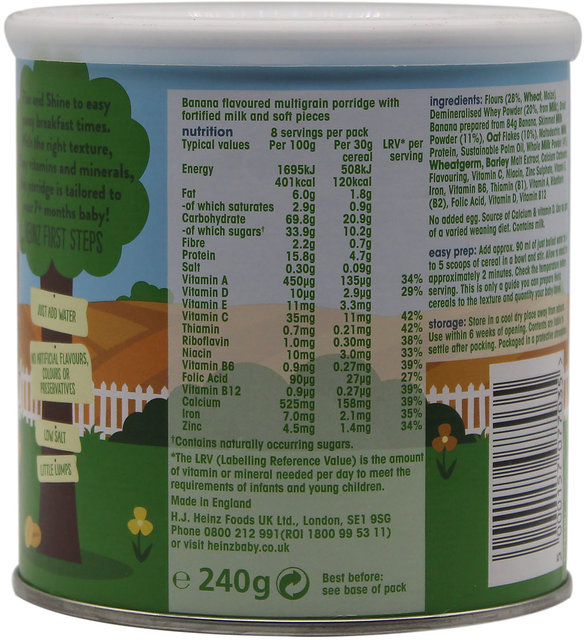heinz oaty banana porridge