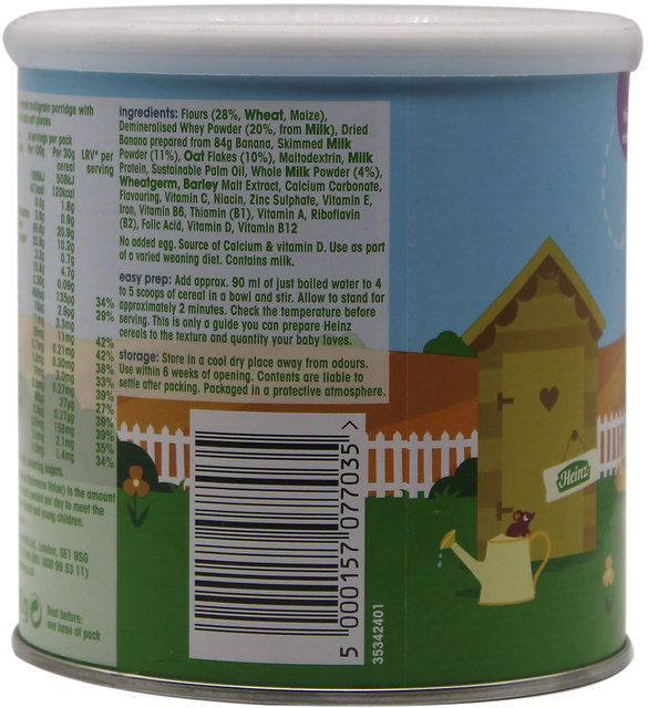 heinz first steps banana porridge