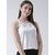 Texco Casual Sleeveless Solid Women White Top
