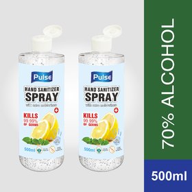 Pulse Hand Sanitizer Spray 500ml (Pack of 2)