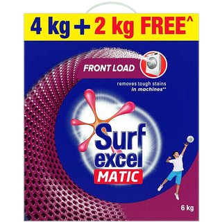 Surf Excel Matic Front Load Detergent Powder  4 kg with Free 2 kg