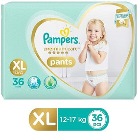 Pampers Premium Care Pants Diapers, Extra Large (36 Count)