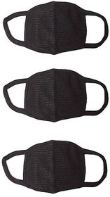 PROERA Black Mask Net Print Anti Pollution and Anti Dust Disposable Mask ( Pack of 3) Mask and Respirator