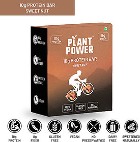 Plant Power 10g Protein Bar Sweet Nut Pack of 6 Units