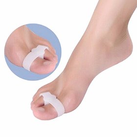 FOREVER YOUTH 2pcs/Pair Silicone Comfortable Toe Braces WITH 2-holes  Straightener Orthodontic Foot Toe Braces for Foot