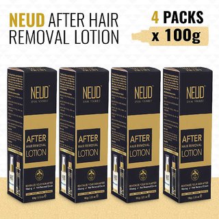 NEUD After Hair Removal Lotion for Skin Care in Men and Women 4 Packs (100gm Each)