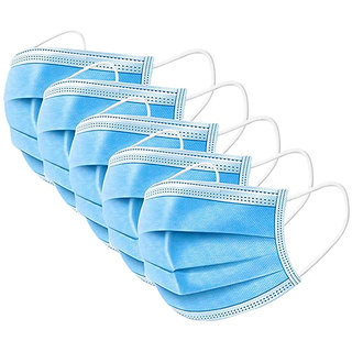                       3 Ply Medical Surgical Dust Face Mask Ear Loop Medical Surgical Dust Face Mask - Surgical Mask Pack of 5 - Flumask                                              