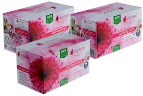 everteen 100 Natural Cotton Daily Panty Liners for Women - 3 Packs (30pcs Each)