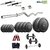 Protoner Rubberised Home Gym Combo 35 Kg, 4 Rods (1 Curl) + Gloves + Rope