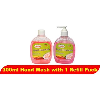                       Liquid Hand Wash 300ml Floral (Pack of 2) (With 1 Refill pack)                                              