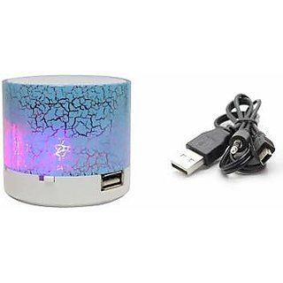D S Portable Bluetooth, Aux USB Connectivity Speaker S10 Mini Dancing Light (Multicolor)