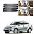 feelitson Car Bumper Protector Safety Guard Double Chrome Silver  Strip (Set of 4) Black Silver for Swift Dzire New