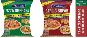 AACTUALA COMBO OF PIZZA OREGANO - 10g (pack of 12 ) , GARLIC BREAD SEASONING - 10g( Pack of 12)